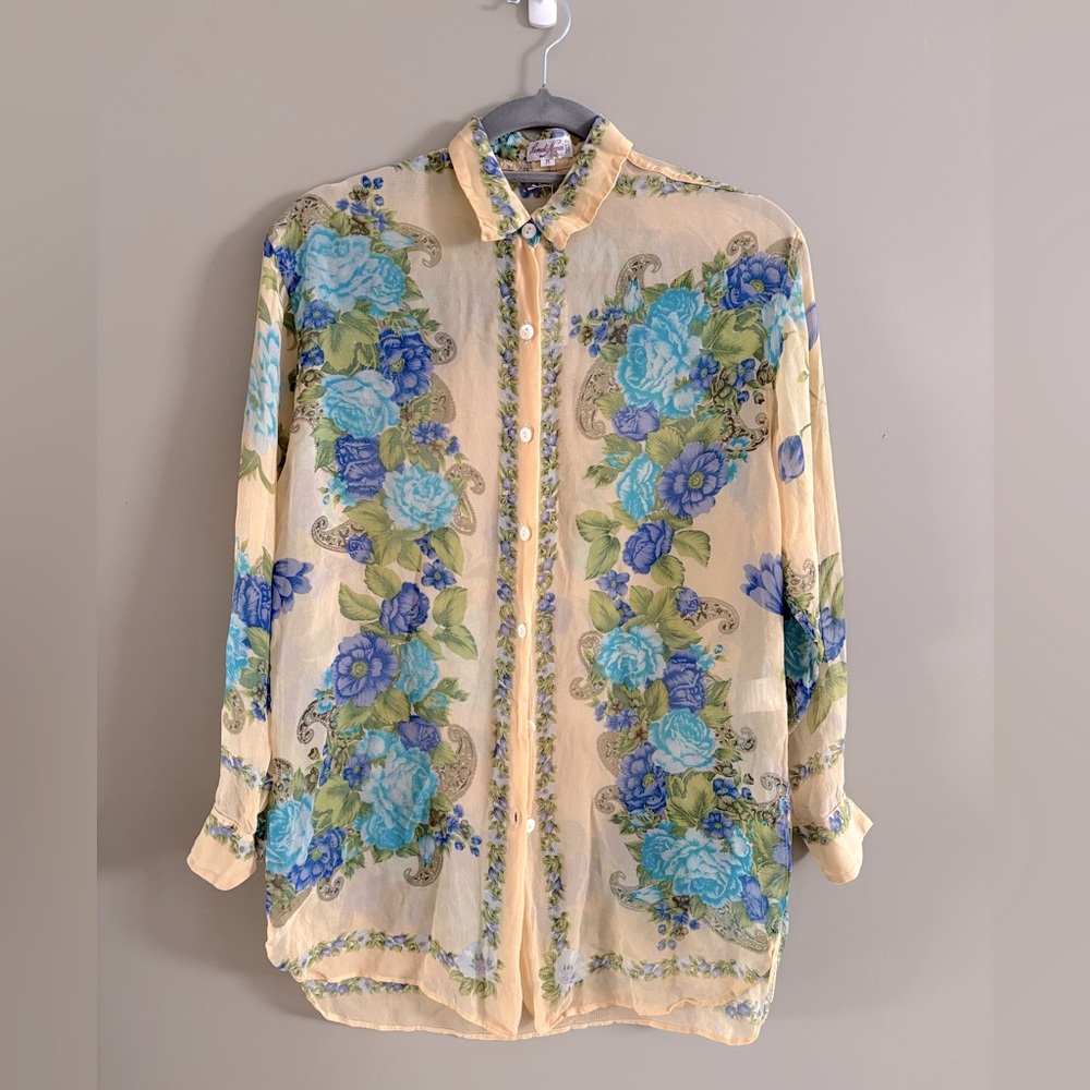 Vintage Renato Nucci Sheer Floral Blouse